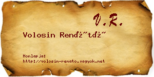 Volosin Renátó névjegykártya