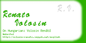 renato volosin business card